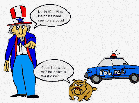 seeing-eye dog required